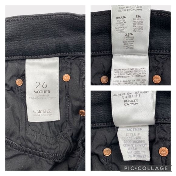MOTHER The Insider Crop Step Fray Jeans in Not Guilty Women's Size 26 - Picture 9 of 13